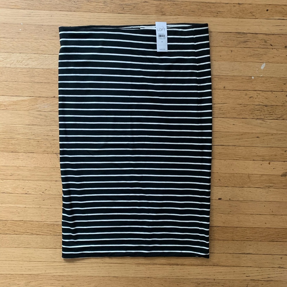 Striped pencil skirt
